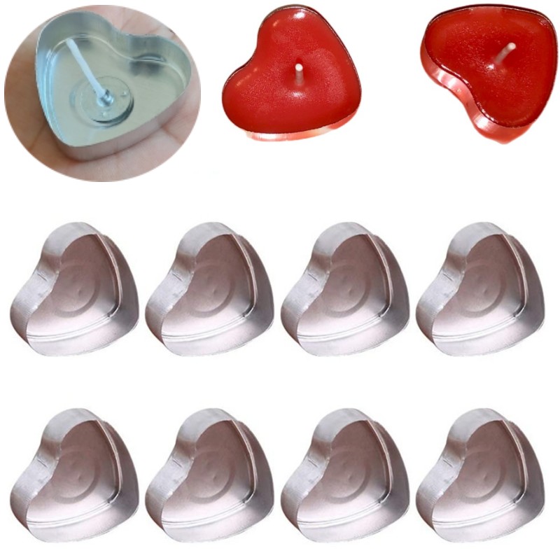 100 Sets Heart shaped Empty Al - Candle Making Kits ulasan dan harga