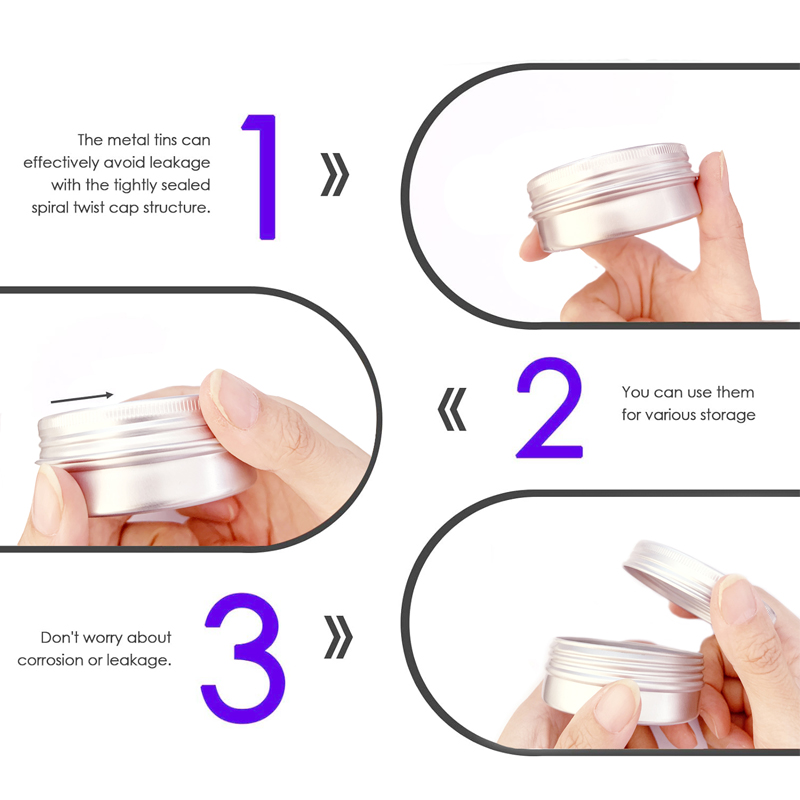 1/5/10pcs 5-250ml Empty Silver - Tin Container Lid ulasan dan harga