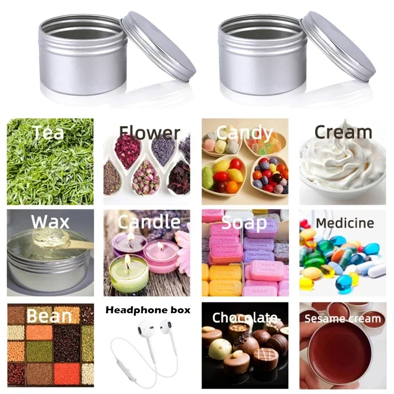 120ml 6/12/18/24/48Pcs Aluminu - Tin Container Lid ulasan dan harga