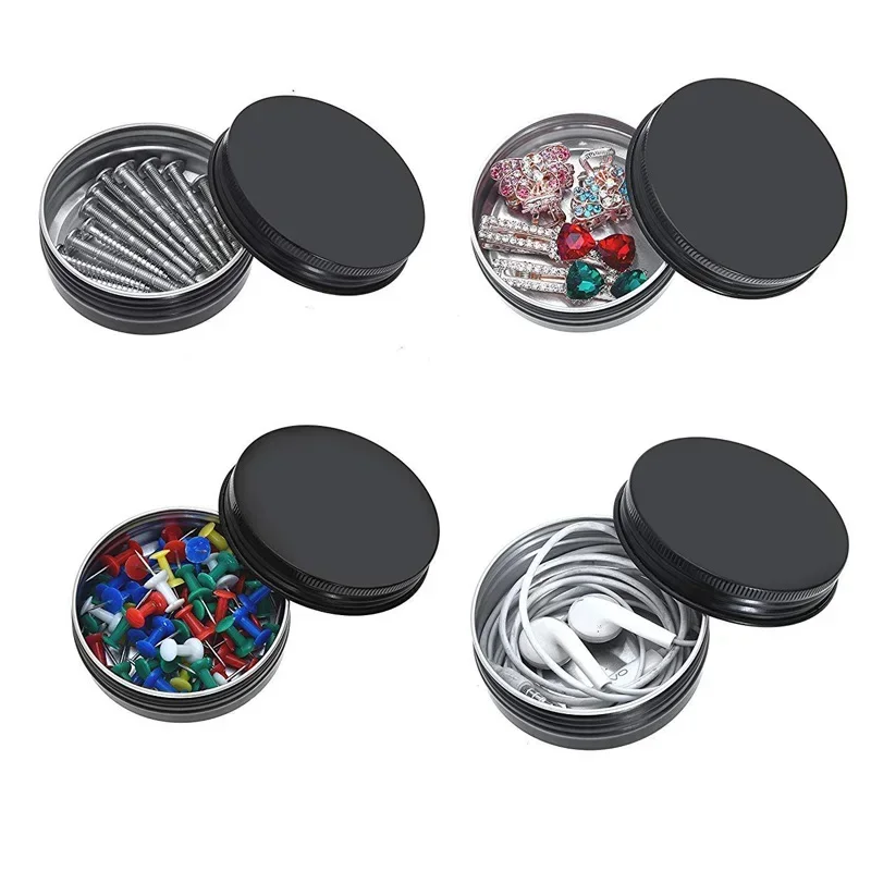 50Pcs Black Empty Candle Jars  - Tin Container Lid ulasan dan harga