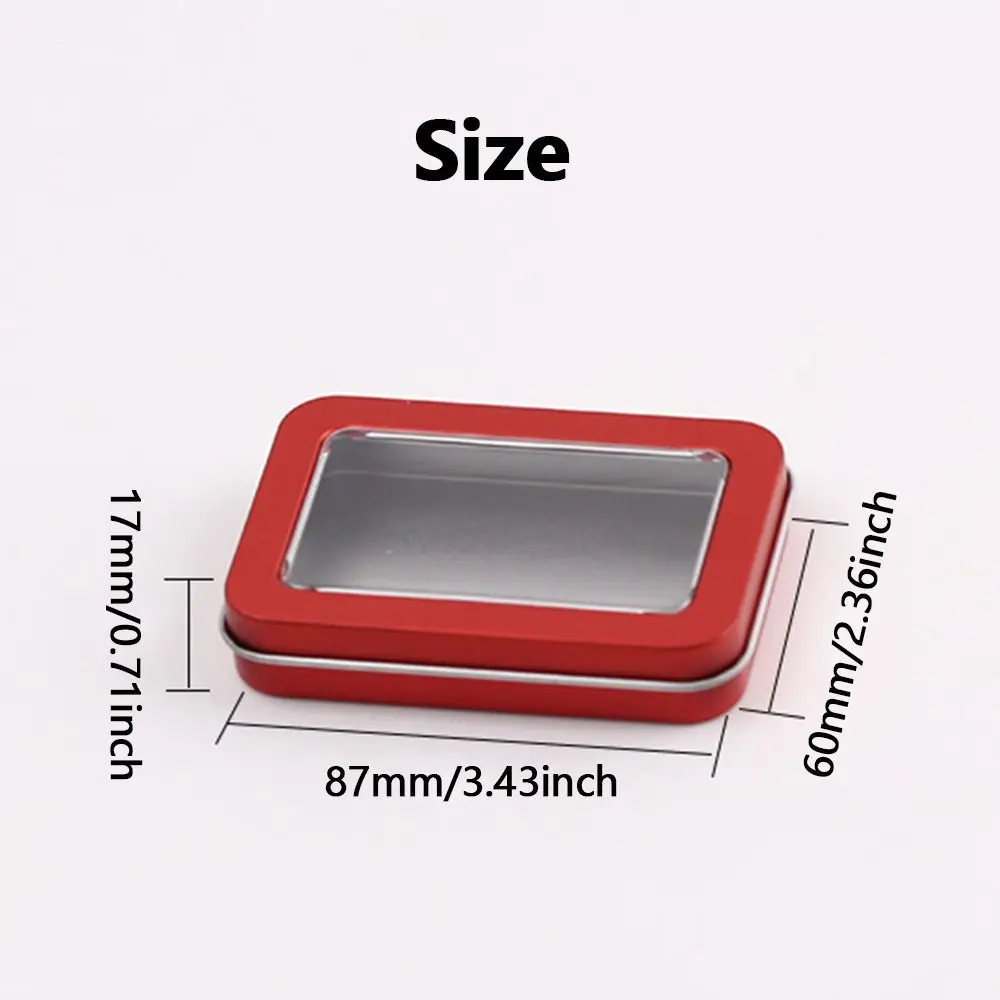 Multicolor Tin Box with Clear  - Tin Container Lid ulasan dan harga