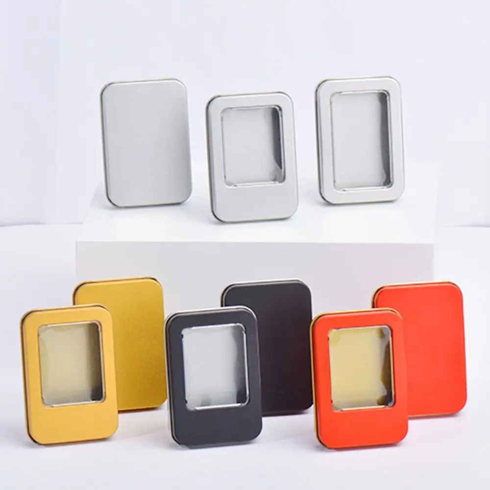 Multicolor Tin Box with Clear  - Tin Container Lid ulasan dan harga
