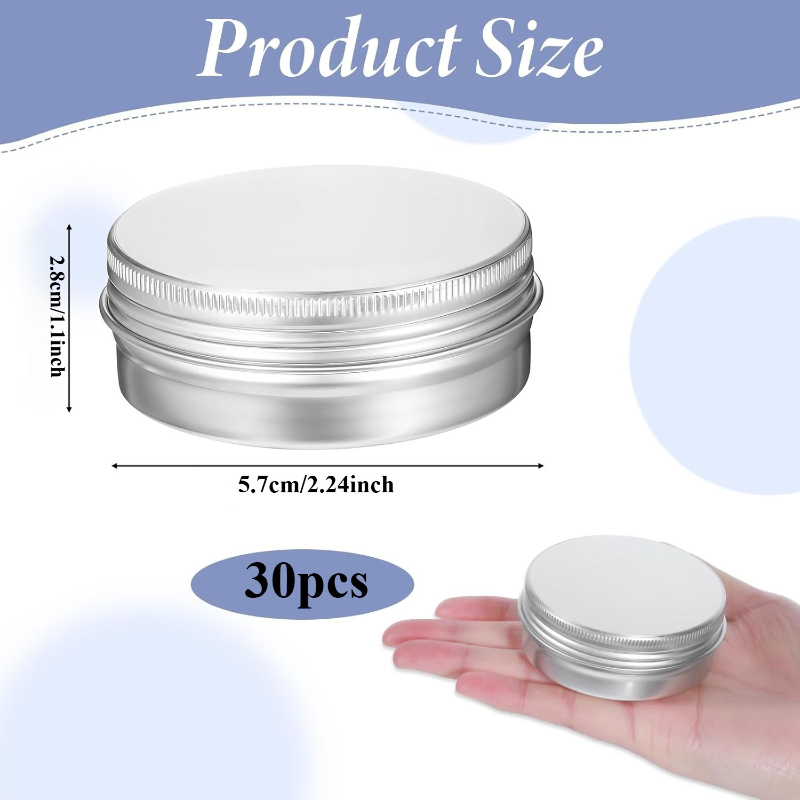 30pcs Screw Top Round Tins 2oz - Tin Container Lid ulasan dan harga