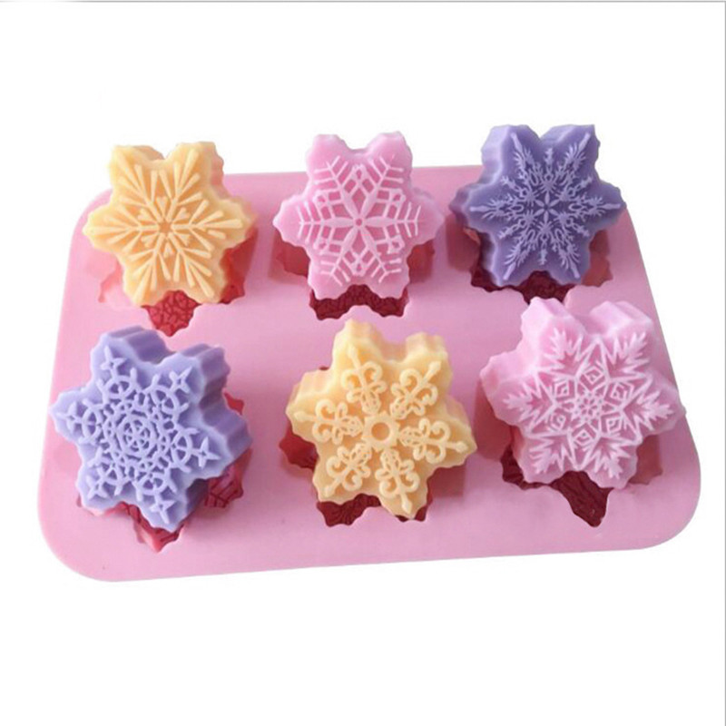 6 Cavity Snowflake Silicone Mo - Candle Making Tutorial ulasan dan harga