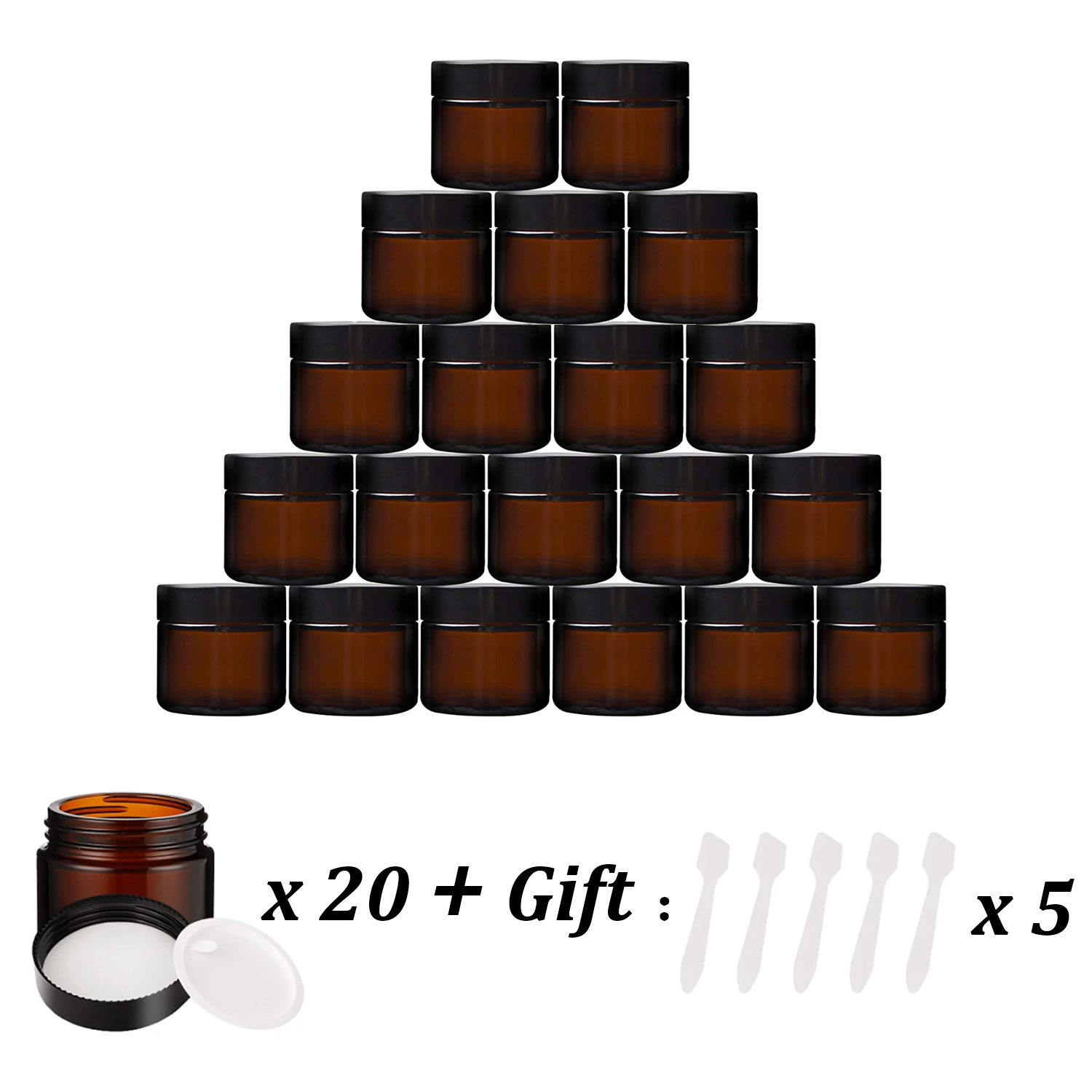 20PCS Small Amber Glass Jars w - Candle Making Jars With Lids ulasan dan harga