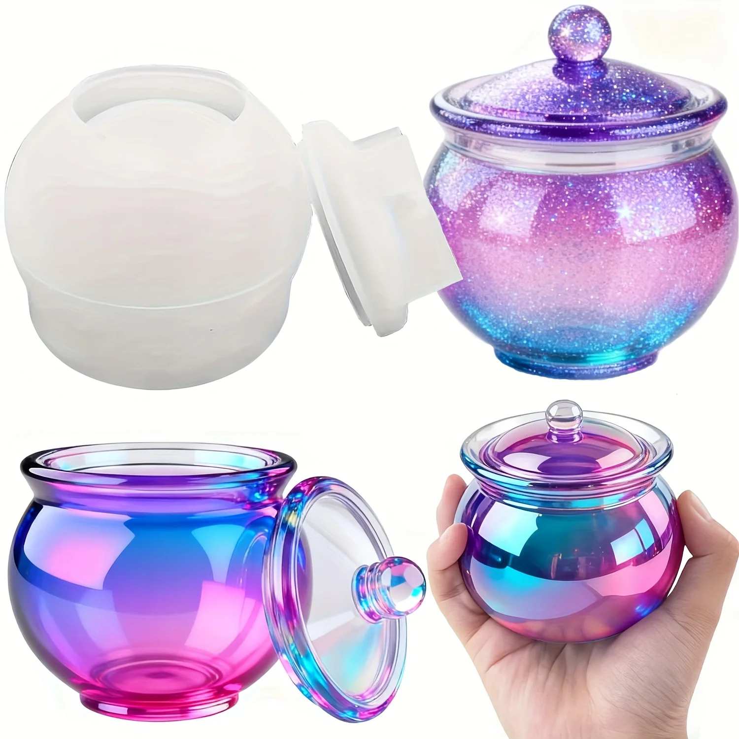 1 set of round resin can molds - Candle Making Jug ulasan dan harga